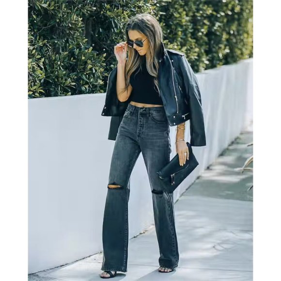 Vici Denim - VICI Tayden High Rise Distressed 90s Flare Denim jeans